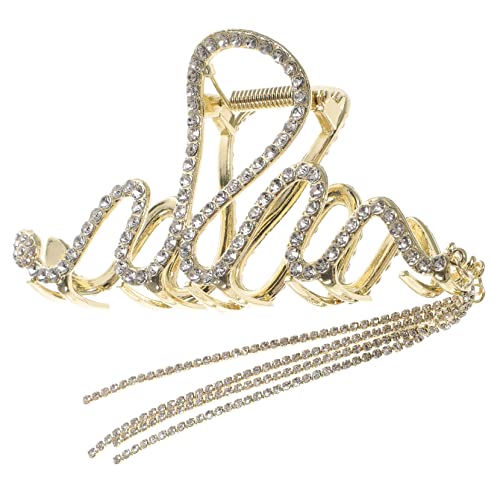 BAZEITFLOW Große Haarklammer Schlangenform mit Strass und Quaste Krallenspange für Dickes Haar Haarschmuck Accessoire für Frauen bei Hochzeit Party und Alltag von BAZEITFLOW
