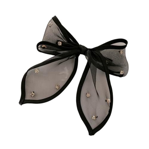 BAZEITFLOW Große Haarschleife mit Funkelnden Strasssteinen Eleganter Haarschmuck für Damen Stabiler Haarspangen bowknot Geeignet für Dickes und Dünnes Haar Modisches Accessoire für Alltag von BAZEITFLOW