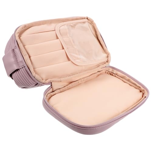 BAZEITFLOW Große Kapazität Kosmetiktasche mit Doppeltem Stauraum Reißfestem Material und Praktischem Tragegriff Vielseitiger Reise Organizer für Make up und Toilettenartikel Leicht und von BAZEITFLOW