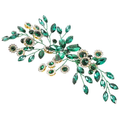 BAZEITFLOW Grünes funkelndes Brautschmuck Haarschmuck für Frauen stilvolles Haaraccessoire Braut Kopfschmuck Hochzeit Party Geeignet BAZEITFLOW Grünes funkelndes Brautschmuck Haarschmuck für Frauen stilvolles Haaraccessoire Braut Kopfschmuck Hochzeit Party Geeignet von BAZEITFLOW