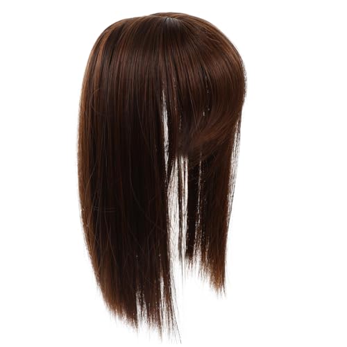 BAZEITFLOW Haar Topper für Frauen mit Dünnerem Haar Synthetisches Haarteil Leicht und Komfortabel Nahtloser Look Ergänzend Hellbraun von BAZEITFLOW