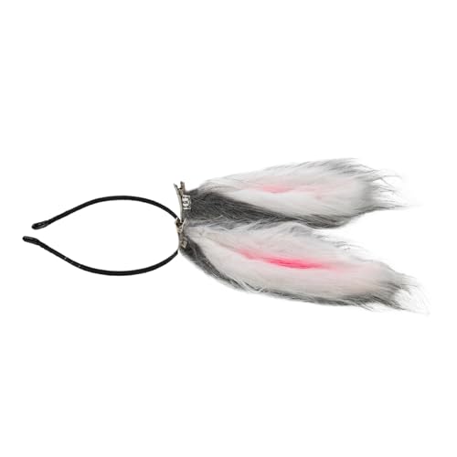 BAZEITFLOW Haarreif Hasenohren Plüsch Bunny Ear Headband Ostern Party Kostüm Zubehör Damen Karneval Festliche Kopfbedeckung für Cosplay und Fasching von BAZEITFLOW