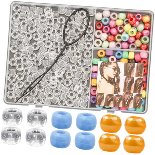 BAZEITFLOW Haarschmuck Dreadlocks Perlen Bunte Acryl Haarperlen für Zöpfe und Haarverlängerungen DIY Haaraccessoires für Party Hochzeit und Alltag Verstellbare Haarringe für Damen und Herren von BAZEITFLOW