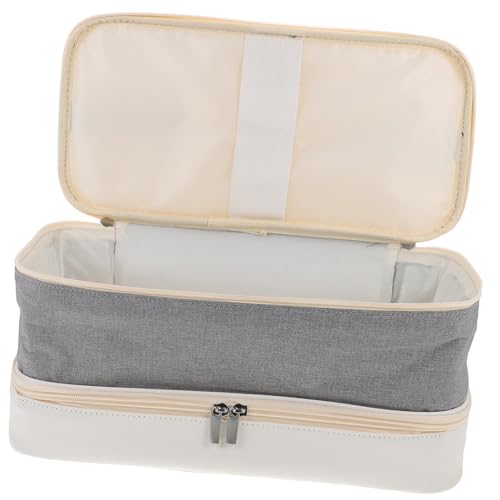 BAZEITFLOW Haartrockner Organizer Tragbarer Haartrocknerbehälter mit Vielseitigen Fächern für Lockenwickler für Reisen und Unterwegs Doppellagiges Design von BAZEITFLOW