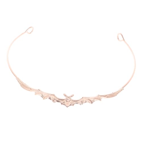 BAZEITFLOW Halloween Haarreif Fledermaus Design aus Metall Retro Gothic Kopfschmuck für Karneval Kostümparty und Cosplay Stabiler Rahmen Roségoldener Haarschmuck für Damen von BAZEITFLOW