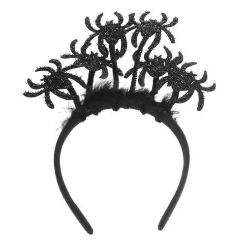 BAZEITFLOW Halloween Haarreif Spinnenkopf Schwarz Leicht und Langlebig Lustiges Party Haarband für Erwachsene für Halloween Kostüme Karneval Cosplay und Bühnenauftritte von BAZEITFLOW