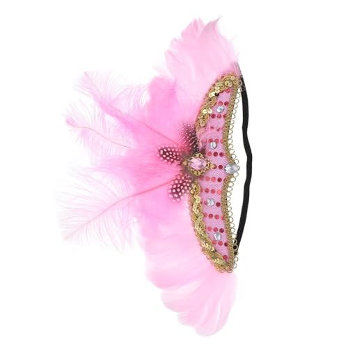 BAZEITFLOW Handgefertigtes Federn Haarband mit Pailletten Verstellbares Haarschmuck für Hochzeit Party und Karneval Modischer Kopfschmuck für Damen und Mädchen von BAZEITFLOW