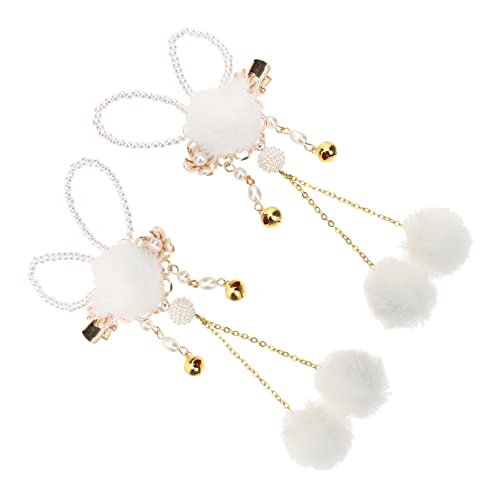 BAZEITFLOW Hasen Haarclip für Mädchen Bunny Haarschmuck mit Weichen Ohren und Süßen Farbdetails Komfortabel Haarschonend für Party Alltag und Ostern von BAZEITFLOW