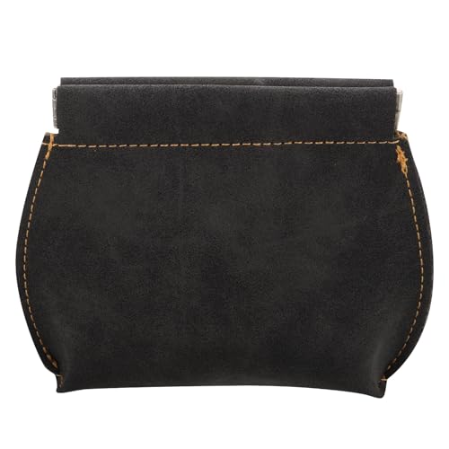 BAZEITFLOW Herren Geldbörse aus Pu Leder Kleines Portemonnaie mit Automatischem Druckknopfverschluss Kompakt und Langlebig Vielseitig für Alltag und Reise Schwarzes Design Praktisches von BAZEITFLOW