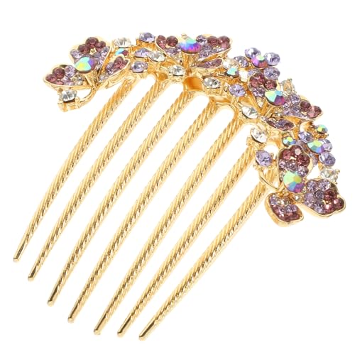 BAZEITFLOW Hochzeit Haarkamm mit Funkelnden Kristallen Dekorativer Brautschmuck Seitlicher Haarkamm für Damen Eleganter Haarclip für Festliche Anlässe und Alltag Einfach zu Tragen von BAZEITFLOW