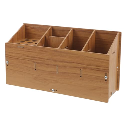 BAZEITFLOW Holz Friseur Werkzeughalter Kompakt Stabile Haarschneide Scherenbox Organizer für Kämme Haarstyling Zubehör Salon und Heimgebrauch rutschfest Langlebig und Multifunktional von BAZEITFLOW