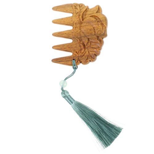 BAZEITFLOW Holz Kamm mit Breiten Zähnen Tragbarer Stabiler Massagekamm Entwirrt Lockiges Haar Sicherer Langlebiger Haarkamm für Männer und Frauen Handliche Holzhaarbürste mit Feiner von BAZEITFLOW