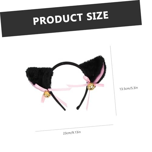 BAZEITFLOW Katzenohren Haarreif mit Kunstpelz und Handgelenkbändern Teiliges Festliches Kostüm Zubehör für Party Cosplay Halloween Verstellbares Langlebiges Tier Accessoire von BAZEITFLOW