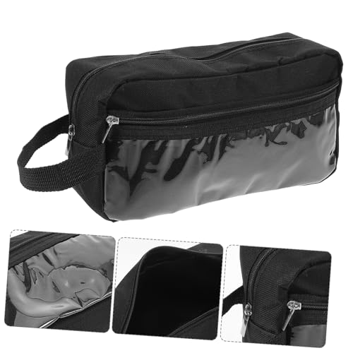 BAZEITFLOW Klein Multifunktionale Kosmetiktasche Für Damen Waschbeutel Mit Trocken Und -trennung Und Tragbar Für Und Toilettenartikel Schwarz von BAZEITFLOW