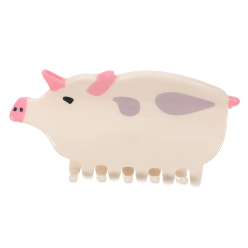 BAZEITFLOW Kleine Pig Clip Haarklammer aus Robustem Acetat Langlebig Verspieltes Design für Frauen Vielseitige Haarschmuck Krallenspange für Eleganten Look von BAZEITFLOW