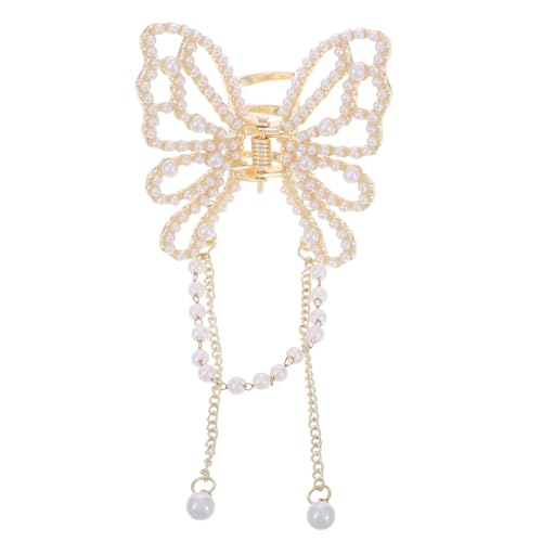 BAZEITFLOW Schmetterlings-haarklammer Aus Metall Mit Strasssteinen Und Perlen-quaste Dekorative Haarstyling-accessoires Für Frauen Und Mädchen Geeignet Für Partys Hochzeiten Und Täglichen Geb von BAZEITFLOW