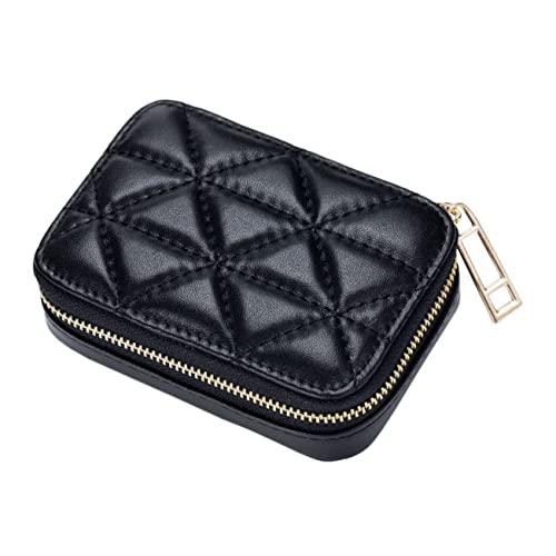 BAZEITFLOW Tragbare Make Up Tasche mit Spiegel Lippenstift Organizer Multifunktions Kosmetiktasche für Reisen PU Material Kleine Aufbewahrungstasche von BAZEITFLOW