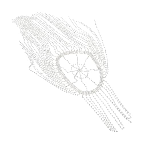 BAZEITFLOW Luxuriöses Rhinestone Haarketten-stirnband Mit Quasten Für Damen Elegantes Kopfschmuck-accessoire Für Hochzeiten Partys Und Fotoshootings Silberfarben Vielseitig Und Stilvoll von BAZEITFLOW