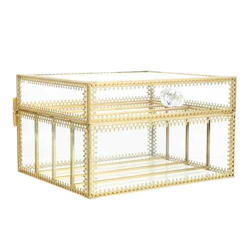 BAZEITFLOW Kosmetik Organizer Box mit Deckel Mittelgroß Praktische Desktop Aufbewahrungsbox für Make Up Stilvoller Staubgeschützter Kosmetikbehälter zur Platzsparenden Schminktisch Ordnung von BAZEITFLOW