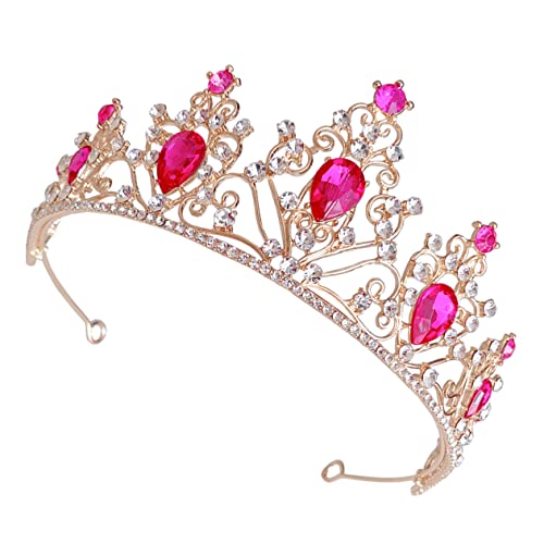BAZEITFLOW Kristallkrone Braut Tiara mit Strasssteinen Hochzeit Haarschmuck für Braut Geburtstagsfeier Festliche Kopfbedeckung Damen Glänzende Prinzessin Krone für Party und Bankett von BAZEITFLOW