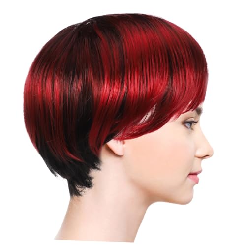 BAZEITFLOW Kurze Damen Perücke Bob mit Natürlichen Fransen Synthetische Gerade Haare aus Polyester Vielseitiger Pixie Cut für Alltag Party und Cosplay Einfache Pflege und DIY Styling BAZEITFLOW Kurze Damen Perücke Bob mit Natürlichen Fransen Synthetische Gerade Haare aus Polyester Vielseitiger Pixie Cut für Alltag Party und Cosplay Einfache Pflege und DIY Styling von BAZEITFLOW