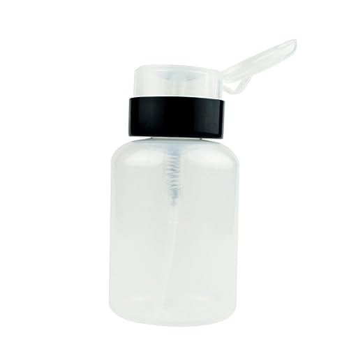 BAZEITFLOW Lockbare Pumpflasche für Nagellackentferner Praktischer Spender aus Kunststoff für Make Up Entferner und Mehr für Unterwegs mit Sicherem Verschlussdesign von BAZEITFLOW