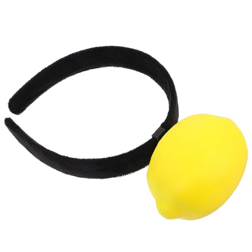BAZEITFLOW Lustiger Zitronen Haarreif aus Weichem Plüsch Auffälliges Frucht design Bequemer Sitz Vielseitiger Haarschmuck für Frauen für Partys Weihnachten und Alltag von BAZEITFLOW