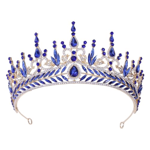 BAZEITFLOW Luxuriöse Brautkrone mit Funkelnden Strasssteinen Königlicher Haarschmuck für Hochzeiten Partys und Festliche Anlässe Barock Inspirierte Prinzessinnen Haardecke für Damen Elegant von BAZEITFLOW