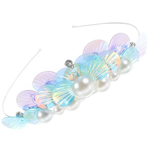 BAZEITFLOW Mädchen Tiara Haarband mit Funkelnden Strasssteinen Meerjungfrau Design Sicherer Langlebiger Haarschmuck für Geburtstags und Kostümpartys Niedliches Prinzessinnen Diadem Zubehör von BAZEITFLOW