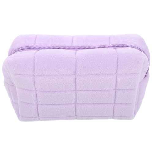 BAZEITFLOW Kuschelige Kosmetiktasche Für Frauen Multifunktionale Make-up Tasche Mit Reißverschluss Große Aufbewahrungstasche in Violett Mit Stylischem Design Und Praktischem Innenraum Für von BAZEITFLOW