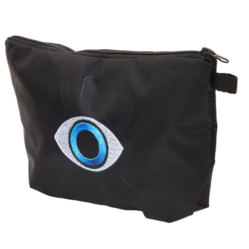 BAZEITFLOW Makeup Tasche Groß Evil Eye Kosmetiktasche Damen Tragbar mit Reißverschluss Organizer für Reisen und Aufbewahrung Geräumig Praktisch mit Stylischem Blauem Auge Design von BAZEITFLOW