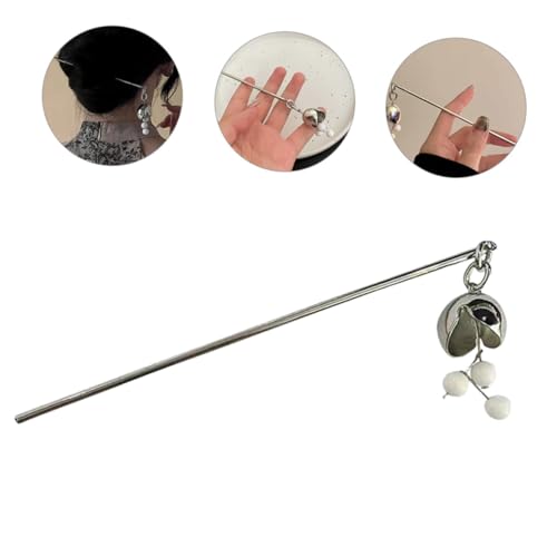 BAZEITFLOW Metal Haarstab mit Quaste Minimalistischer Vintage Haarschmuck für Frauen Stilvolle Haargabel für Hochzeiten und Alltag Stabile Haarnadel für Dickes und Lockiges Haar von BAZEITFLOW