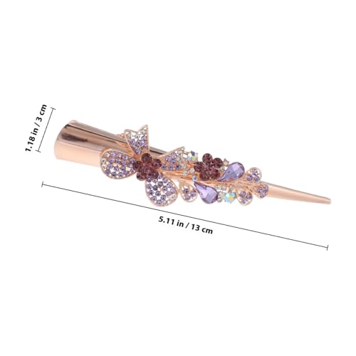 BAZEITFLOW Metall Haarklammer für Frauen Große Haarklammer aus Metall mit Schleifenform und Strasssteinen Langlebig Modisch Geeignet für Dickes Haar Hochzeit Party und Alltag Komfortabel und von BAZEITFLOW