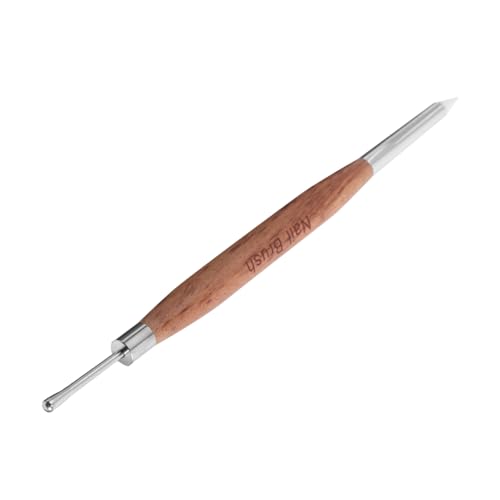 BAZEITFLOW Multifunktionaler Nail Polish Tool Doppelköpfiger Nail Art Pen mit Präziser Silikonspitze für Feine Designs zum Gravieren Mischen Kratzen Prägen und Malen von BAZEITFLOW