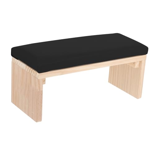 BAZEITFLOW Nagel Armauflage Handkissen aus Schwarzem Massivholz Stabiler Maniküre Handhalter mit Bequemer Polsterung Multifunktionales Nagelzubehör für Uv LED Lampen für Profi und von BAZEITFLOW