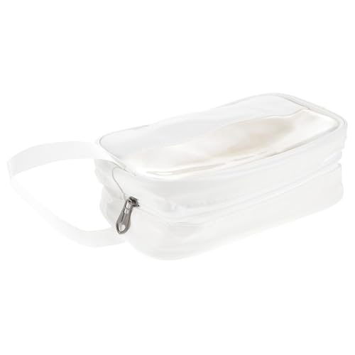 BAZEITFLOW PU Kosmetiktasche Transparent Tragbare Toiletry Bag mit Reißverschluss Multifunktionaler Organizer für Reise und Zuhause Langlebig und Platzsparend für Make Up und Kleine von BAZEITFLOW