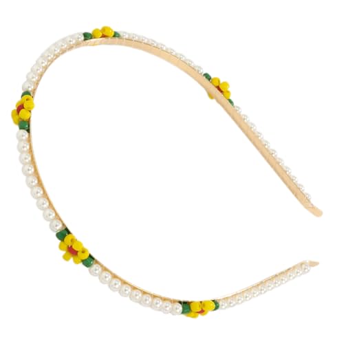BAZEITFLOW Perlen Haarband Damen Daisy Stirnband mit Künstlichen Perlen Eleganter Brautschmuck Metalisches Haaraccessoire Geeignet für Hochzeiten Partys und Alltag Komfortabel und Stilvoll von BAZEITFLOW