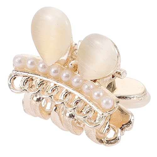 BAZEITFLOW Kleine Perlen Haarklammer Für Frauen Metall Haarspangen Mit Kralle Rutschfest Für Dünnes Und Dickes Haar Eleganter Haarschmuck Für Partys Alltag Und Mehr von BAZEITFLOW
