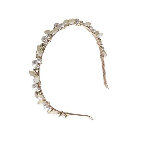 BAZEITFLOW Perlen Haarschmuck Haarreif Strass Eleganter Haarreifen für Damen und Mädchen Modisches Haarschmuck Accessoire für Partys Hochzeit und Alltag Stilvoller Kopfschmuck von BAZEITFLOW