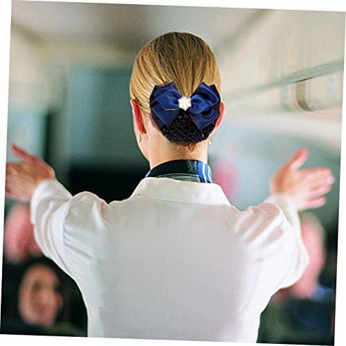 BAZEITFLOW Perlen Mesh Haarnetz Dutt Haarnetz Haarklammer mit Goldblauem Rand Leichtes Langlebiges Haarschmuck für Damen Klassischer Stilvoller Look bei Formellen Anlässen von BAZEITFLOW