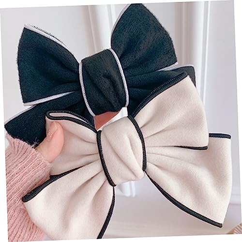 BAZEITFLOW Plüsch Haarschleife Haarspange Eleganter Großer Schleifen Haarklammer Damen Haaraccessoire Weich und Modisch für Alltag und Besondere Anlässe von BAZEITFLOW