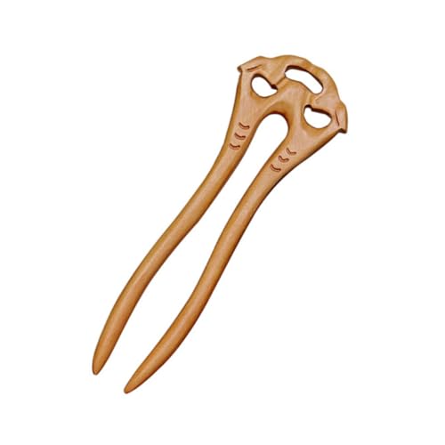 BAZEITFLOW Retro Haarnadel aus Grünem und Violettem Sandelholz U Förmiger Haargabel Stab für Damen und Mädchen Einfache Holz Haarnadel zur Dutt Frisur im Chinesischen Stil Eleganter von BAZEITFLOW