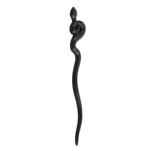 BAZEITFLOW Retro Haarnadel aus Schwarzem Holz Filigraner Schlangenhaarstab Eleganter Haarschmuck für Damen Passend zu Hanfu und Cheongsam Langlebiges Holz Handgefertigt Vielseitig Einsetzbar von BAZEITFLOW