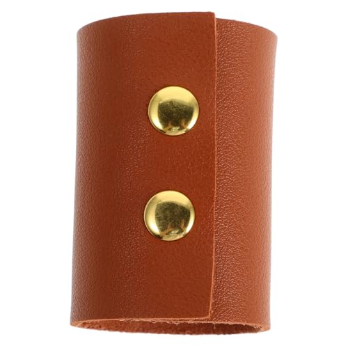 BAZEITFLOW Retro PU Leder Haargummi mit Metallverschluss Weiches Bequemes Haarband für Mädchen und Frauen Vielseitiger Ponytail Halter für Stylische Sichere Frisuren im Streetstyle Hellbraun von BAZEITFLOW