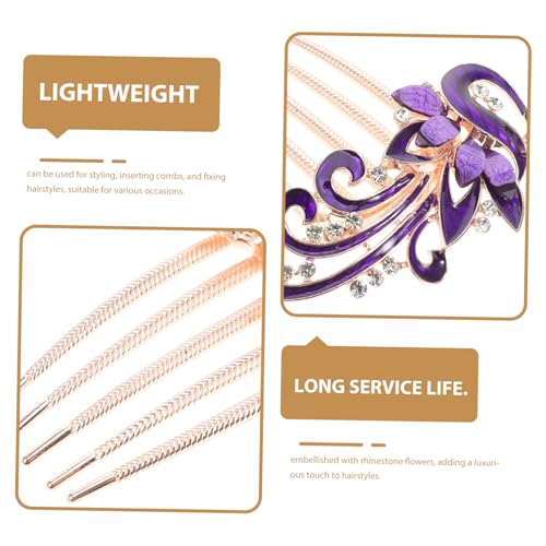 BAZEITFLOW Rhinestone Haarkamm Brautschmuck mit Funkelnden Kristallen Leichter Stabiler Haarschmuck für Hochzeit Blumenmädchen und Festliche Anlässe Komfortabel und Sicher zu Tragen von BAZEITFLOW