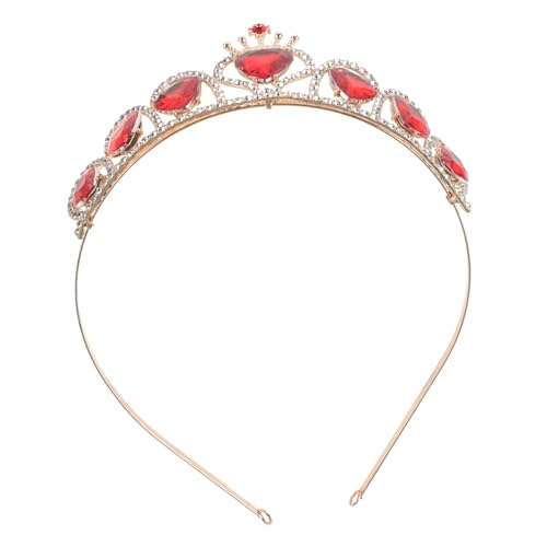 BAZEITFLOW Rote Herz Tiara Haarschmuck Braut Kopfschmuck mit Strasssteinen Krone für Hochzeit Geburtstag Valentinstag Damen und Mädchen von BAZEITFLOW