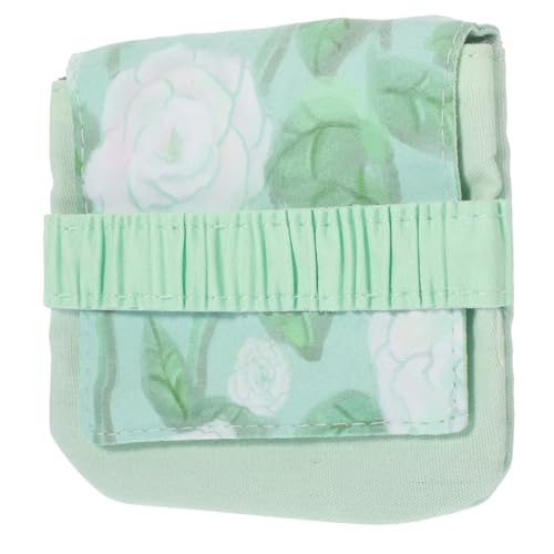 BAZEITFLOW Sanitary Napkin Organizer Tasche Weißes Rosenmuster Waschbar Für Damen Reise Hygienebeutel Für Aufbewahrung Von Damenbinden Und Wiederverwendbaren Pads von BAZEITFLOW