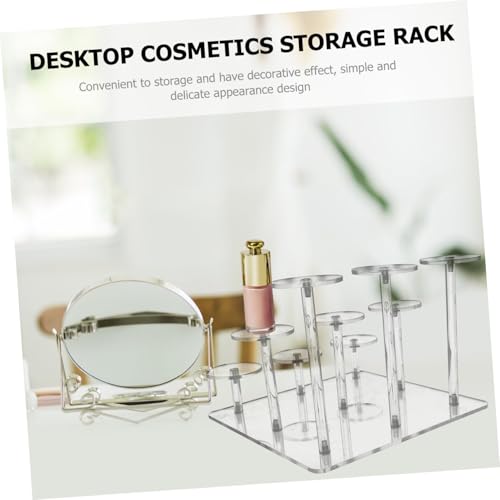 BAZEITFLOW Schmink Behälter Für Make up Acryl Make up Organizer Ständer Desktop Parfüm Display Rack Kosmetik Aufbewahrungsregal Mit Rastern Für Schminktisch von BAZEITFLOW