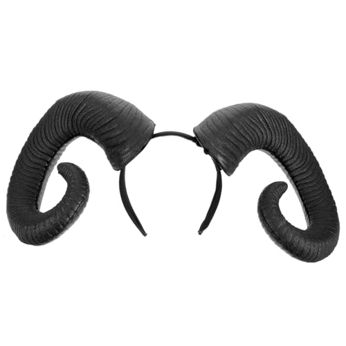 BAZEITFLOW Schwarzes Hörner Haarband für Halloween Party Leichtes Bequemes Kostüm Accessoire für Erwachsene für Cosplay Karneval und Festliche Anlässe von BAZEITFLOW