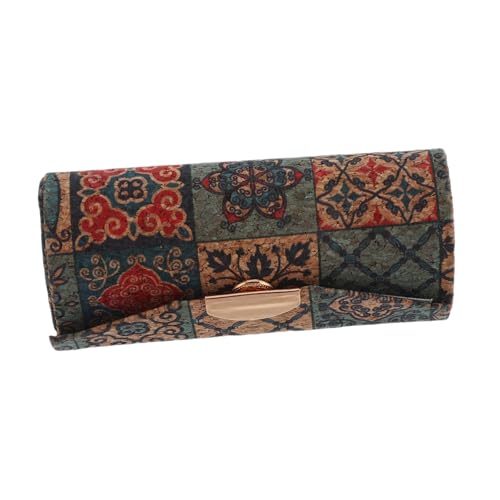 BAZEITFLOW Scratchresistenter Lippenstifthalter mit Integriertem Spiegel Vintage Korkmaterial Mini Lippenstift Organizer Kosmetiktasche für Handtasche und Make Up Unterwegs von BAZEITFLOW